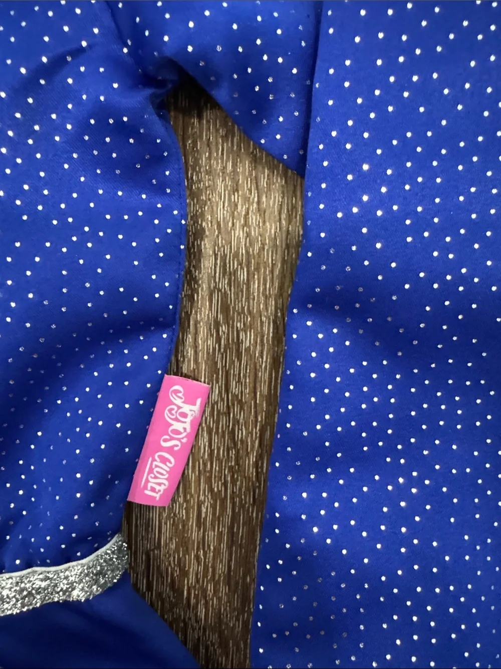 JoJo Siwa Girls Shiny Blue and Purple Zip Jacket with Pink Trim